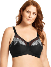 Load image into Gallery viewer, Embroidered Microfiber Soft cup ELILA BRA Black & Silver Style: 1301