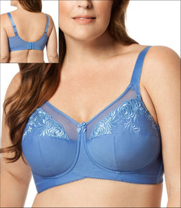 Embroidered Microfiber Soft cup ELILA BRA Celestial Blue Style: 1301