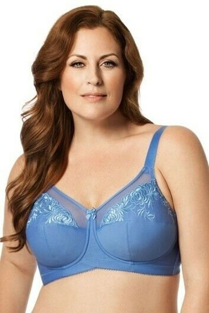 Embroidered Microfiber Soft cup ELILA BRA Celestial Blue Style