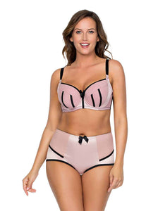 CHARLOTTE PADDED BRA – DUSTY ROSE W BLACK – 6901